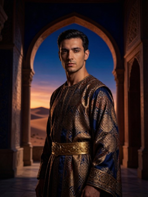 Persian Sasanian Royal AI portrait example