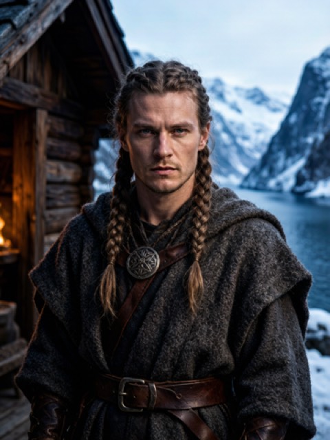 Viking Nordic Noble AI portrait example