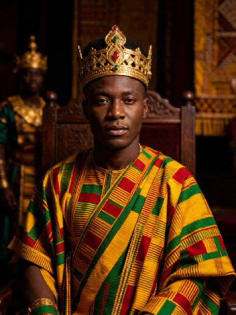 Ashanti Kente AI portrait example