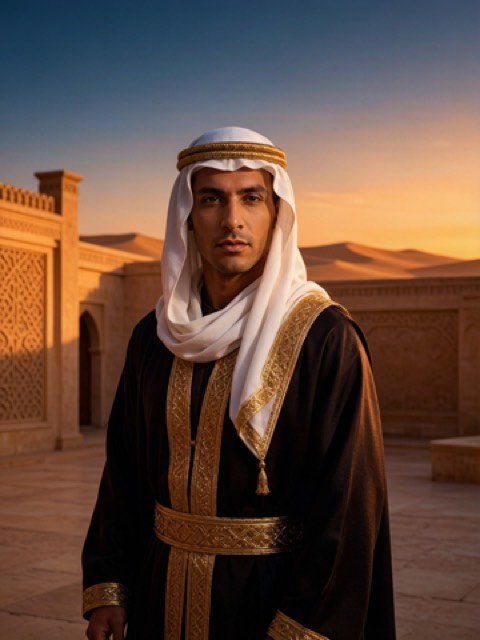Arabian Desert Noble AI portrait example
