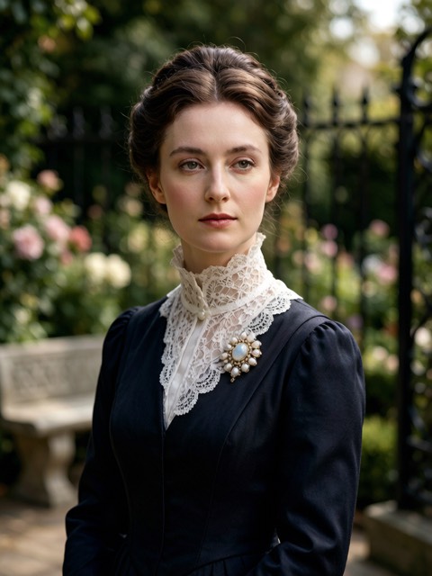Edwardian Elegance AI portrait example