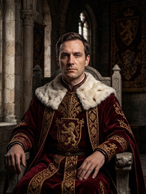 Medieval Court Noble AI portrait example