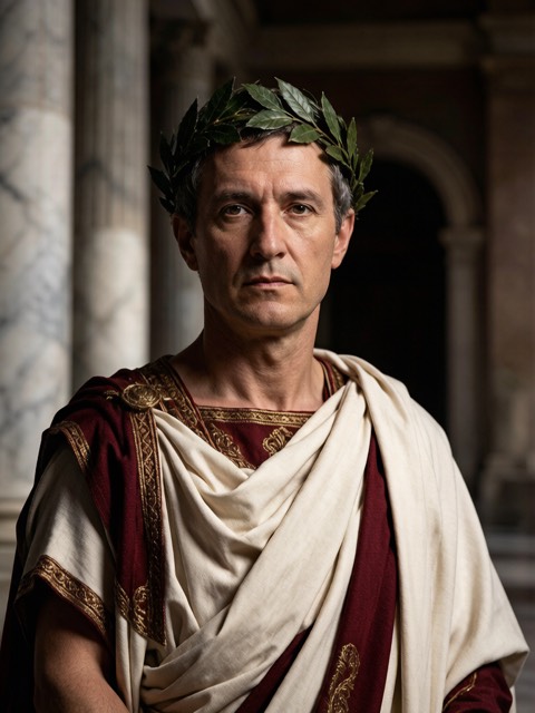 Ancient Roman Patrician AI portrait example