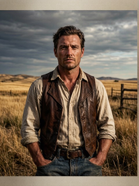 Wild West Frontier AI portrait example