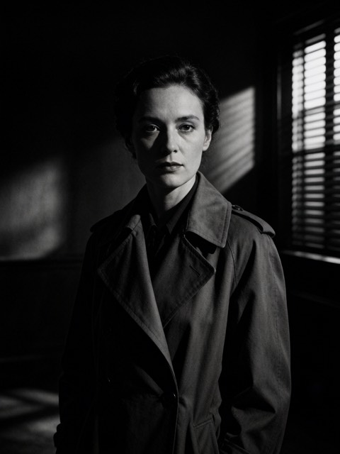 1940s Film Noir AI portrait example