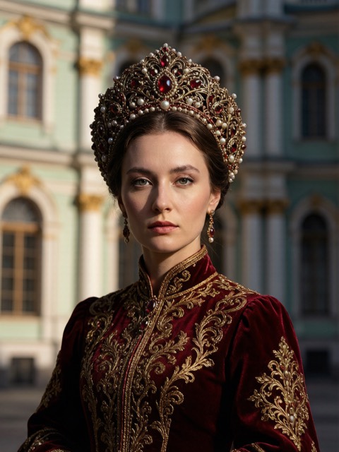 Russian Imperial Court AI portrait example