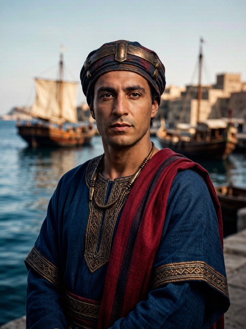 Phoenician Merchant AI portrait example
