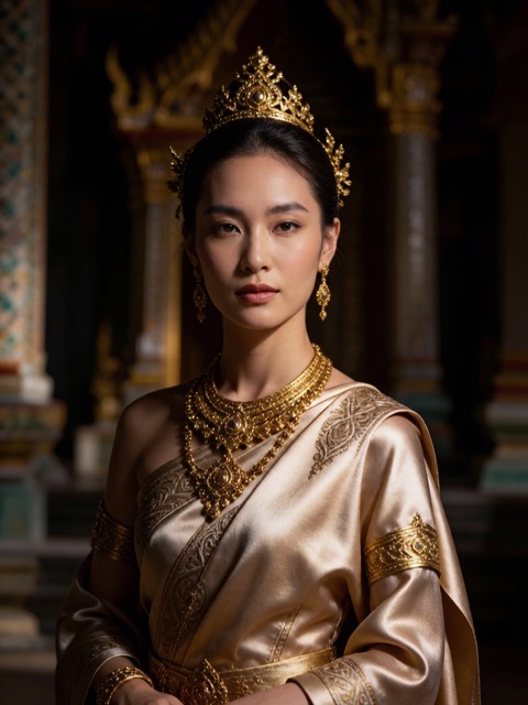 Thai Royal Silk AI portrait example