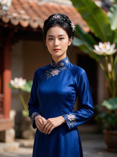 Vietnamese Ao Dai AI portrait example
