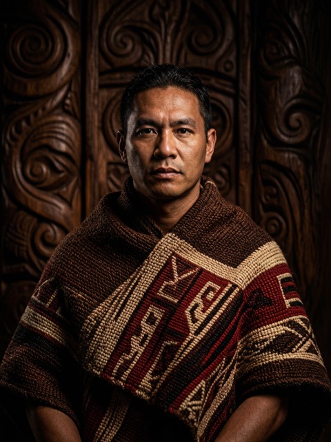 Maori Cloak Portrait AI portrait example