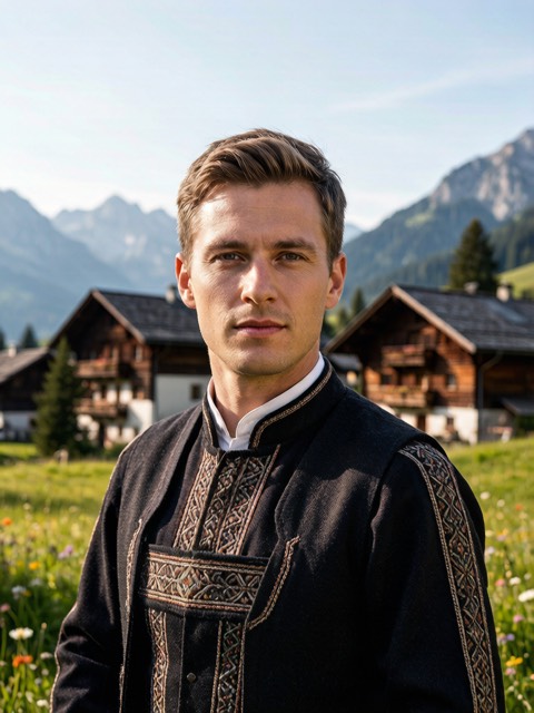 Bavarian Alpine AI portrait example