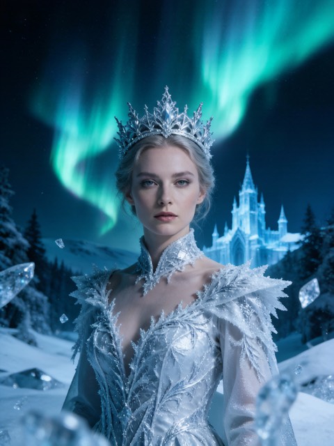 Ice Queen of the North AI portrait example
