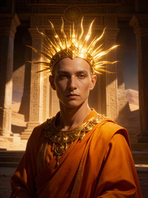 Sun Deity Portrait AI portrait example