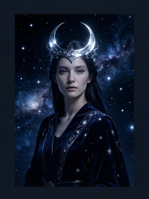 Moon Goddess Portrait AI portrait example