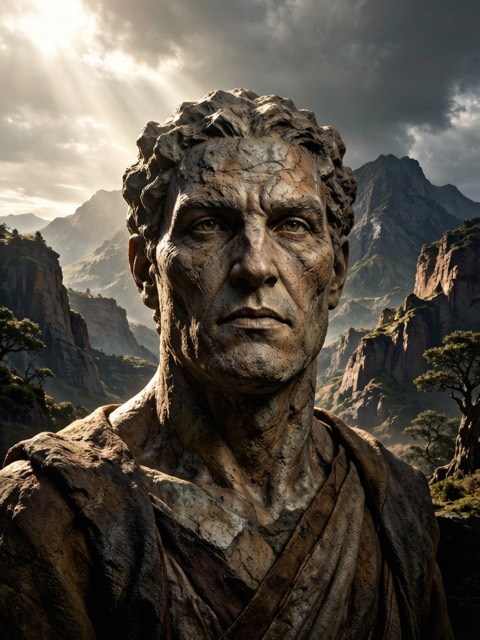 Ancient Titan Portrait AI portrait example