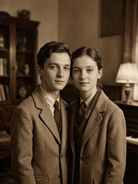 Sibling Vintage Portrait