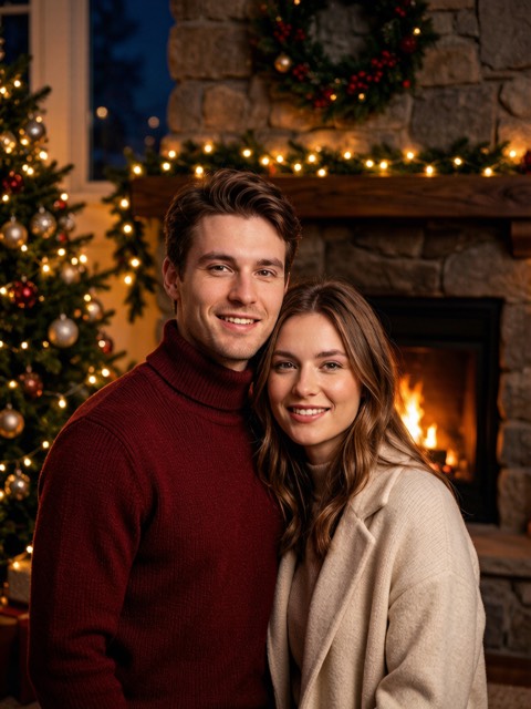 Holiday Family Card Portrait AI portrait example